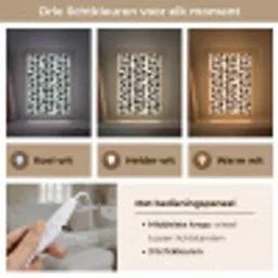 Botanisch - Dessin - Zwart - Beige Light Box met kabel (Tafellamp) klein 925 -USP_lichtkleurNL