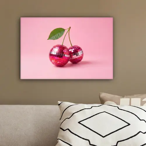 Disco - Kersen - Roze canvas 2cm klein -sfeer3