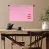 Yes you can do it - Rood - Roze Wandkleed katoen klein -sfeer6