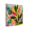 Tropisch - Bladeren - Zwart - wit aluminium wit klein -3d