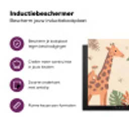 Dieren - Tropisch - Safari - Kleurrijk Inductie beschermer vinyl 3mm klein -zzzzzzz-cc-usp