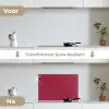 Rood - Effen kleur keuken achterwand spatscherm klein 900 -voor_na_NL
