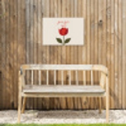 Roos - Rood - Bloem - Valentijn Tuinposter op houten frame 2 cm dik klein -sfeer4