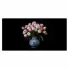 Bloemen - Roze - Tulpen - Vaas Muismat XXL klein -3d_leeg
