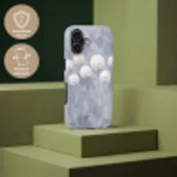 Bloemen - Illustratie - Blauw Toughcase MagSafe Apple iPhone 17 klein -USP_PrintM_DE