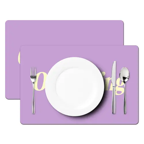 Oh darling - Hart - Paars Placemat vinyl groot -zzsfeer2_Kitchenyeah-website
