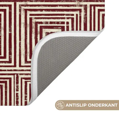 Geometrisch - Patroon - Rood WCmat klein 1009 -USP_AntislipNL