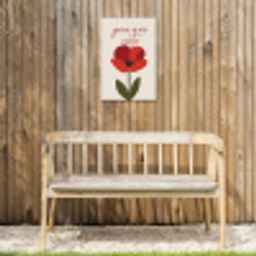 Klaproos - Bloem - Rood - Valentijn Tuinposter op houten frame 2 cm dik klein -sfeer4