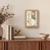 Geometrisch - Roze - Groen - Natuur Light Box met kabel (Tafellamp) klein -sfeer2