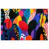Bloemen - Bladeren - Abstract - Rood poster papier klein -3d