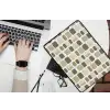 Blokken - Vintage - Grijs laptophoes neopreen klein 279 -bureau
