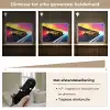Gele raceauto - Kleurrijk - Neon Light Box met batterij (Wandlamp kind) middel -USP_dimbaarNL