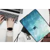 Schildpad - Zee - Blauw - Schittering laptophoes neopreen klein -bureau
