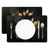 Gouden Bladeren op Donkere Achtergrond Placemat vinyl groot -zzsfeer2_Kitchenyeah-website