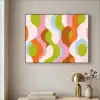 Abstract - Vormen - Roze Textielframe - compleet frame klein -sfeer2