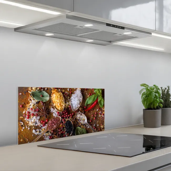 Kruiden en Specerijen Mozaïek keuken achterwand spatscherm klein -3d_schuin