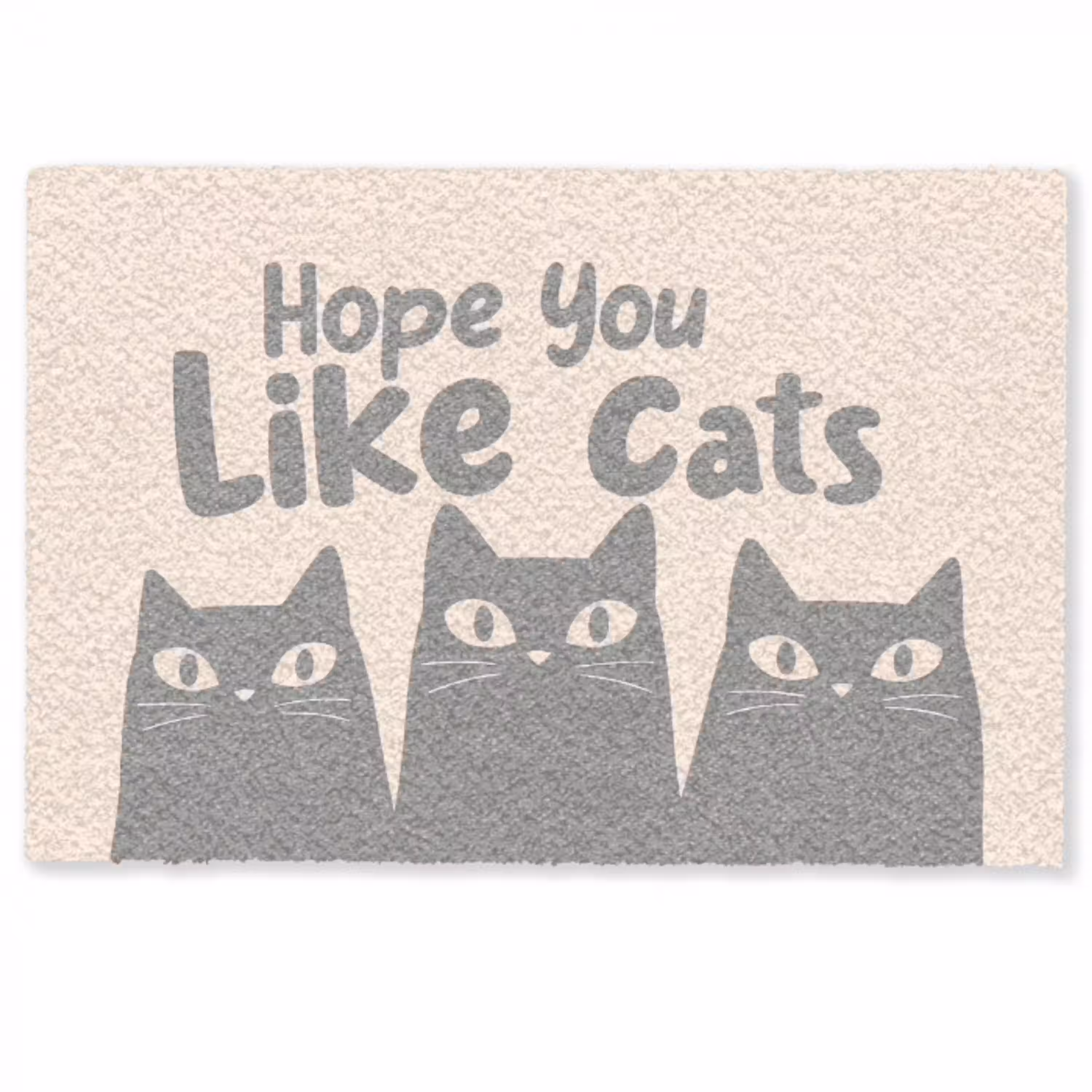 Katten - Quote - Grijs - Beige Deurmat klein -zkaufland3d