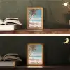 Palmboom - Schommel - Strand - Lucht Light Box met kabel (Tafellamp) klein -sfeer3