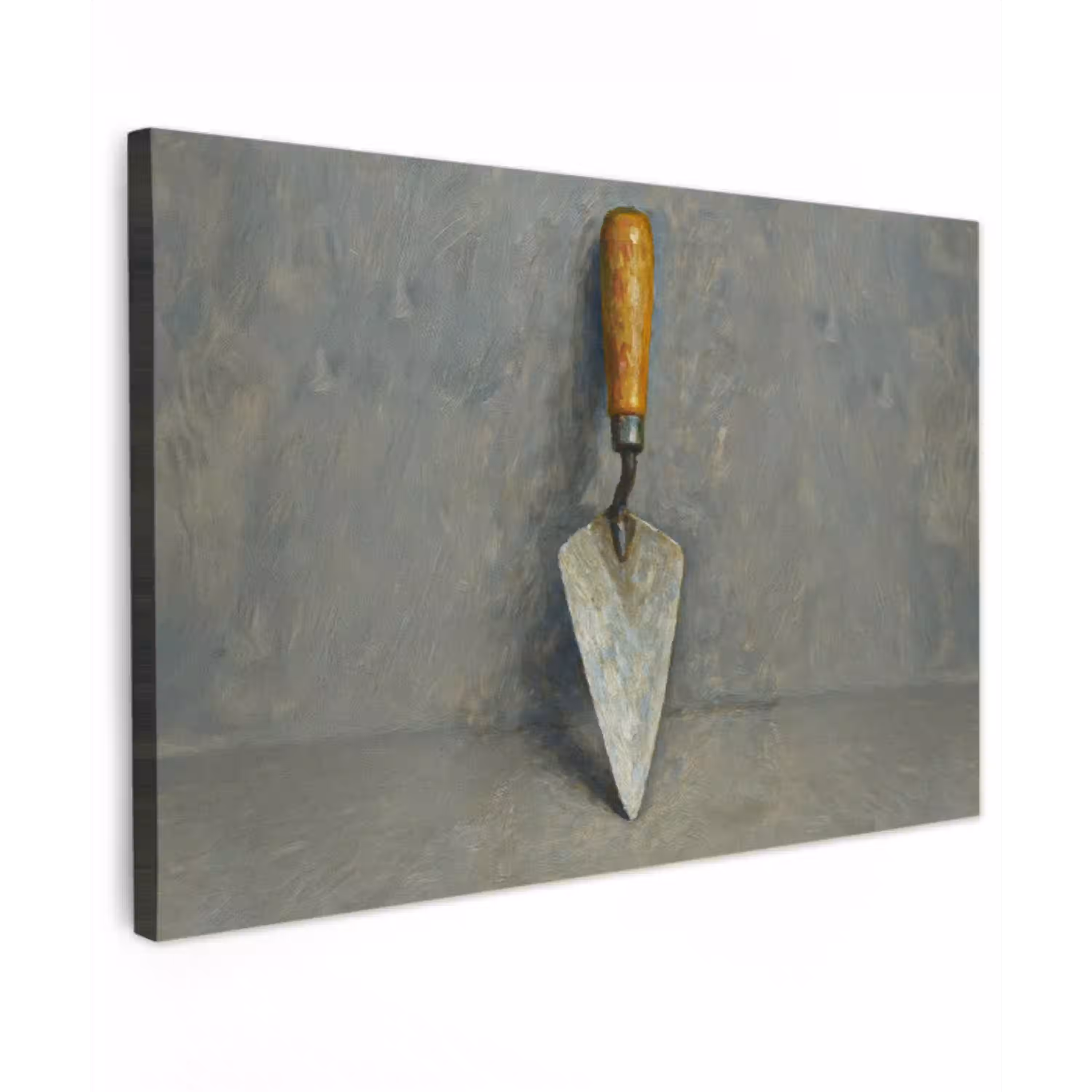 Troffel - Verf - Gereedschap Tuinposter op houten frame 2 cm dik klein -3d