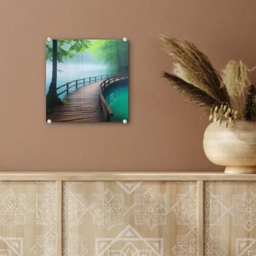 Brug - Water - Rivier - Bos plexiglas 5mm klein -sfeer5