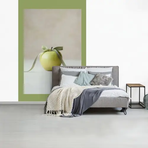 Groen - Appel - Strikje fotobehang vinyl groot -slaapkamer