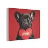 Amor - Hond  - Hartje - Rood PET vilt klein -3d