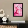Roze - Verf - Coffee fotolijst zwart zonder passe partout klein -sfeer1