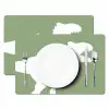 Dino - T-rex - Dinosaurus - Groen - Tyrannosaurus rex Placemat vinyl groot -zzsfeer2_Kitchenyeah-website
