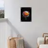 Oranje basketbal te midden van verfspetters tuinposter los doek klein -sfeer8