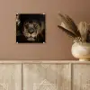 Leeuw - Dieren - Zwart - Portret plexiglas 5mm klein -sfeer5
