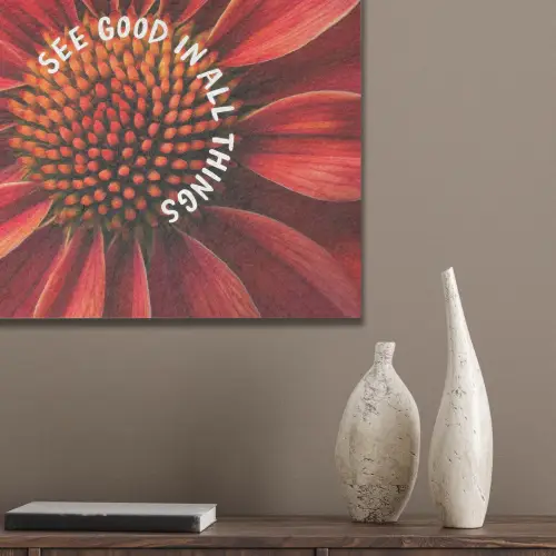 Close up - Bloem - Quote - Rood PET vilt klein -sfeer6_closeup