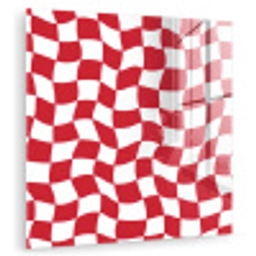 Golvend - Patroon - Rood plexiglas 5mm klein 11 -zzzproduct_nieuw