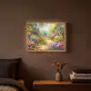 Natuur - Landschap - Bloemen - Kleurrijk Light Box met batterij (Wandlamp) middel -sfeer4