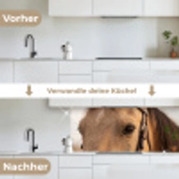 Paard - Oog - Bruin keuken achterwand 2 middel -voor-na_DE