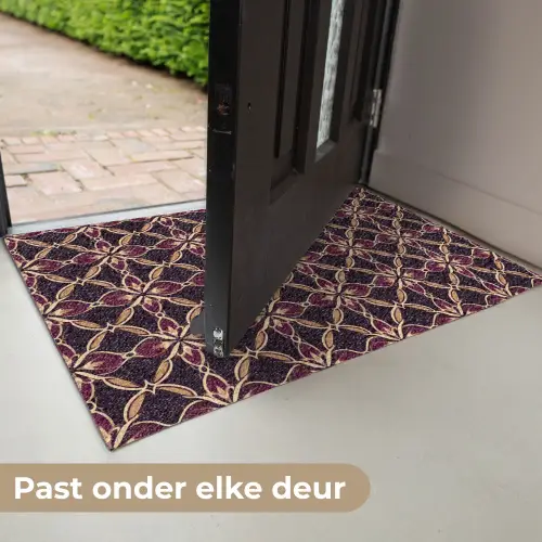 Symmetrisch - Tegel - Burgundy Deurmat klein 898 -USP_NL