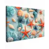 Zeesterren - Schelpen - Illustratie - Zand canvas 2cm klein -z3d