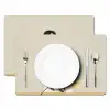 Vrouw - Bloem - Geel - Minimalistisch Placemat vinyl groot -zzsfeer2_Kitchenyeah-website