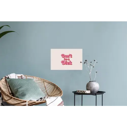 Tekst - Boodschap - Roze Muursticker klein -plant