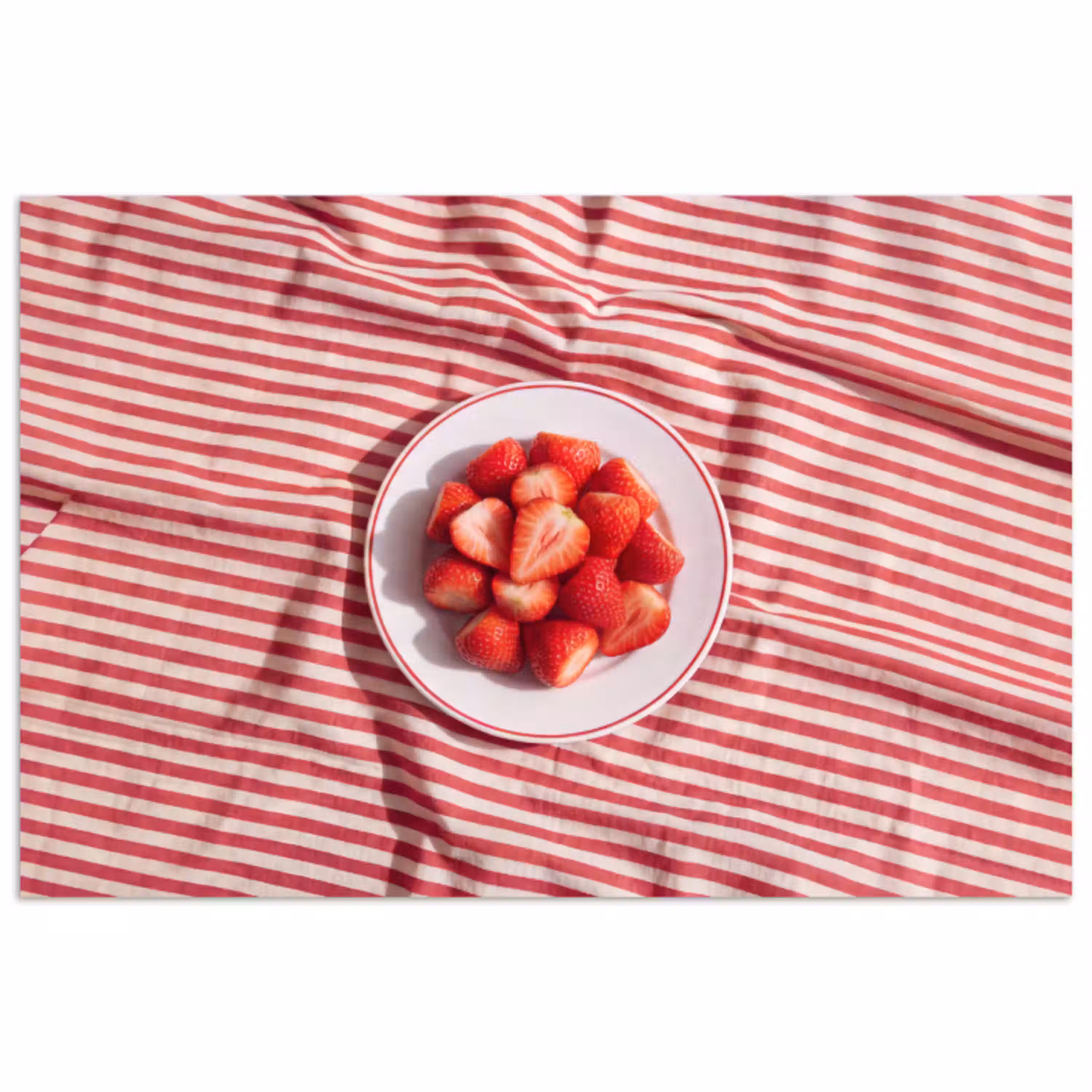 Eten - Aardbeien - Fruit - Zomer - Rood poster papier klein -3d