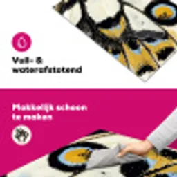 Vlinder - Vleugel - Geel Inductie beschermer vinyl 3mm klein -wsfeer6_website