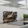 Marmer - Goud - Glitter - Luxe keuken achterwand spatscherm klein -3d_schuin