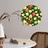 Appels - Peren - Fruit - Groen Wandcirkel behangsticker klein 186 -sfeer3