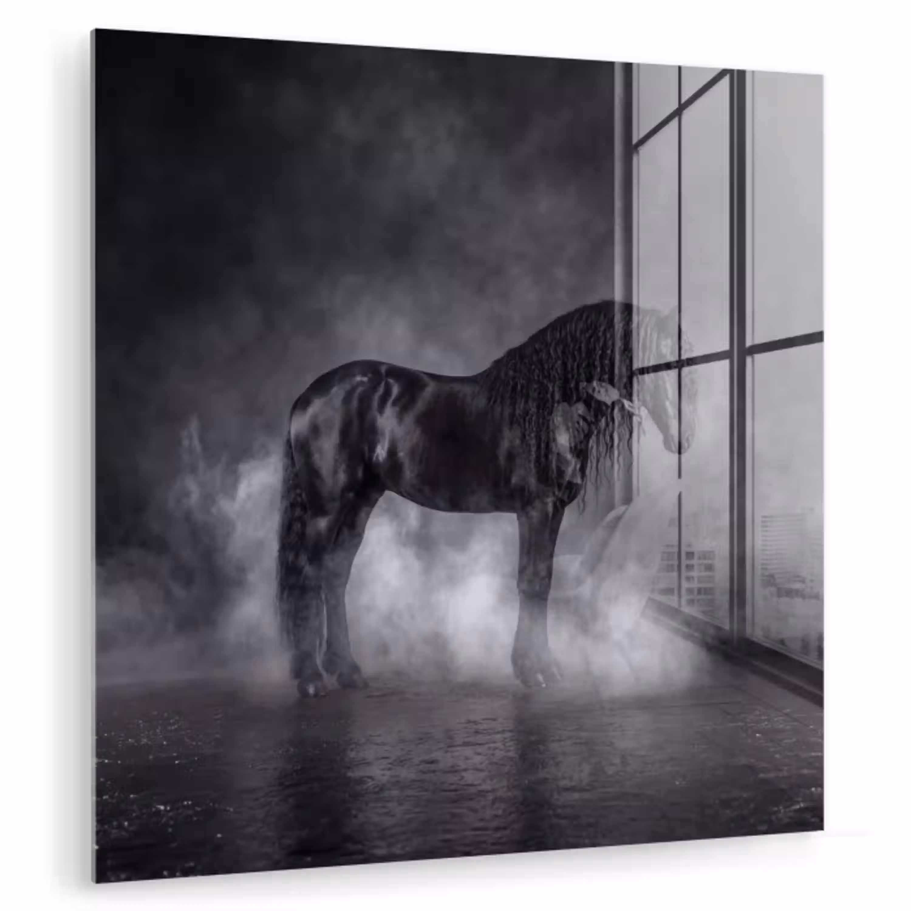 Paard - Magisch - Zwart plexiglas 5mm klein -zzzproduct_nieuw