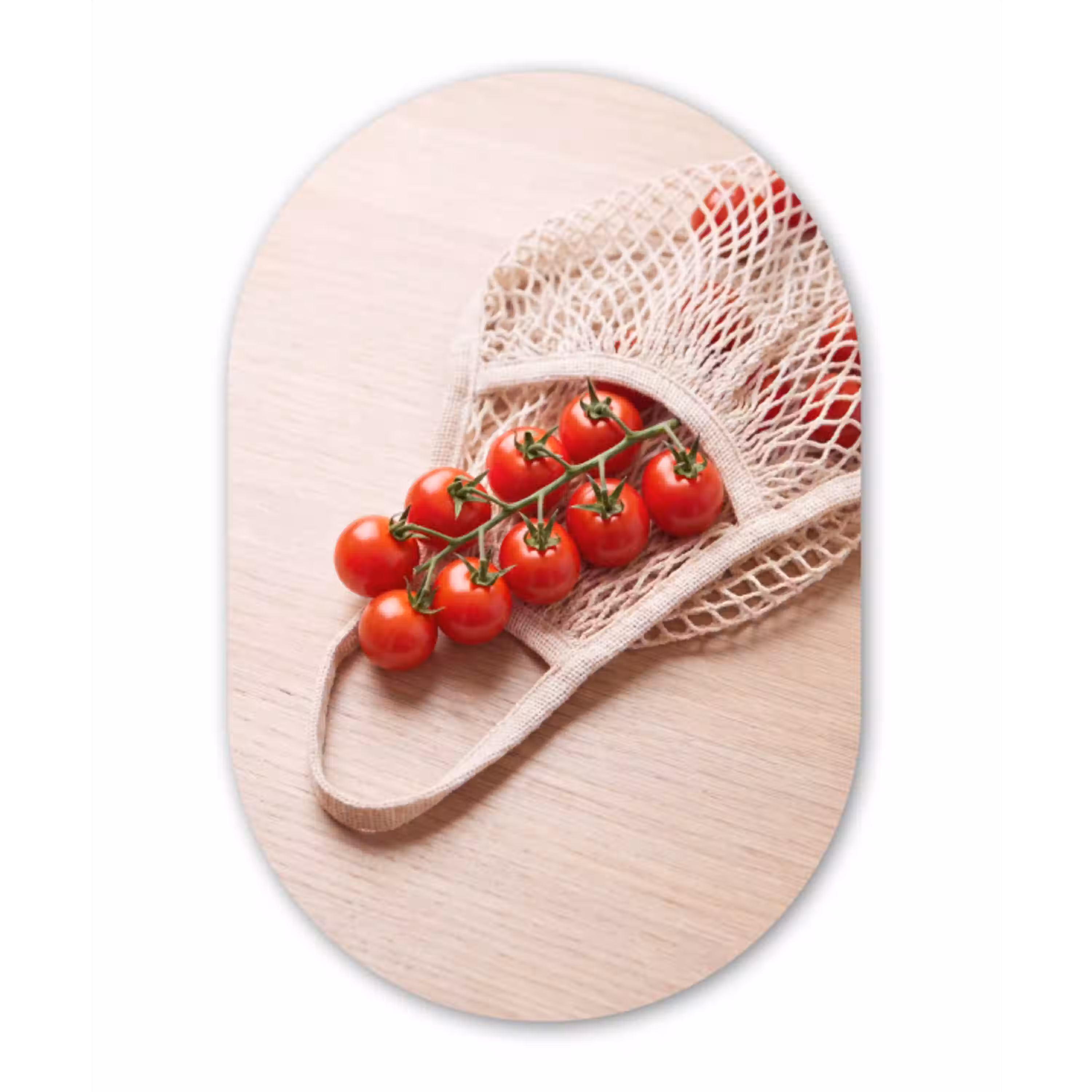 Tomaten - Vers - Eten Wandcirkel Ovaal Forex klein -3d
