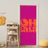 Oh la la - Roze - Oranje - Gestapelde letters deurposter klein -sfeer4