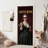 Koffie - Vrouw - Middelvinger deurposter klein -sfeer6