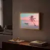 Zee - Boot - Zonsondergang Light Box met batterij (Wandlamp) middel -sfeer1