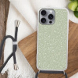 Bloemen - Patroon - Groen Hoesje iPhone 16 Pro Max met koord klein 804 -sfeer4