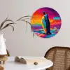 Ijsschots - Pinguïn - Abstract - Lucht Wandcirkel plexiglas klein -sfeer4