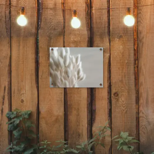 Pluimen - Beige - Minimalistisch tuinposter los doek klein -sfeer1